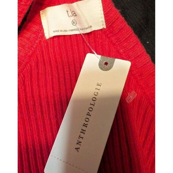 Anthropologie Red Ribbed Tank Top - Picture 7 of 8